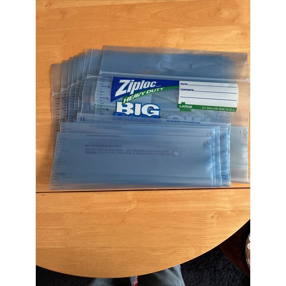 Ziploc Heavy Duty LARGE 8 Count Big Bags 13